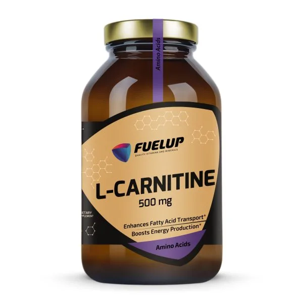 L-карнітин FUELUP L-Carnitine 500 мг, Енергія та спалювання жиру, 180 капсул
