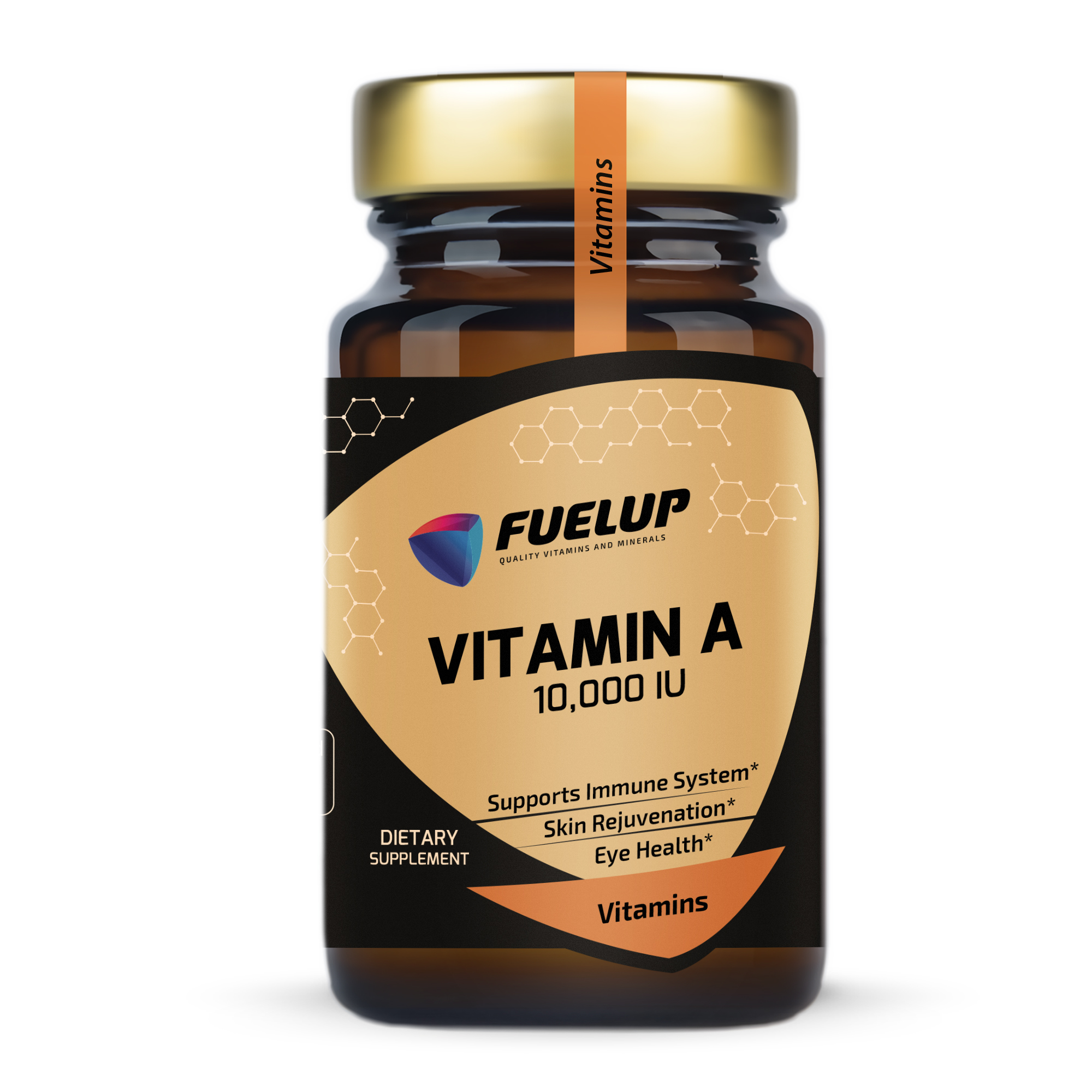 FU-Vitamin_A_10000_IU_30_softgels_1 Вітамін А FUELUP 10000 МО, Здоров'я шкіри та зору, 30 капсул - Зображення 1