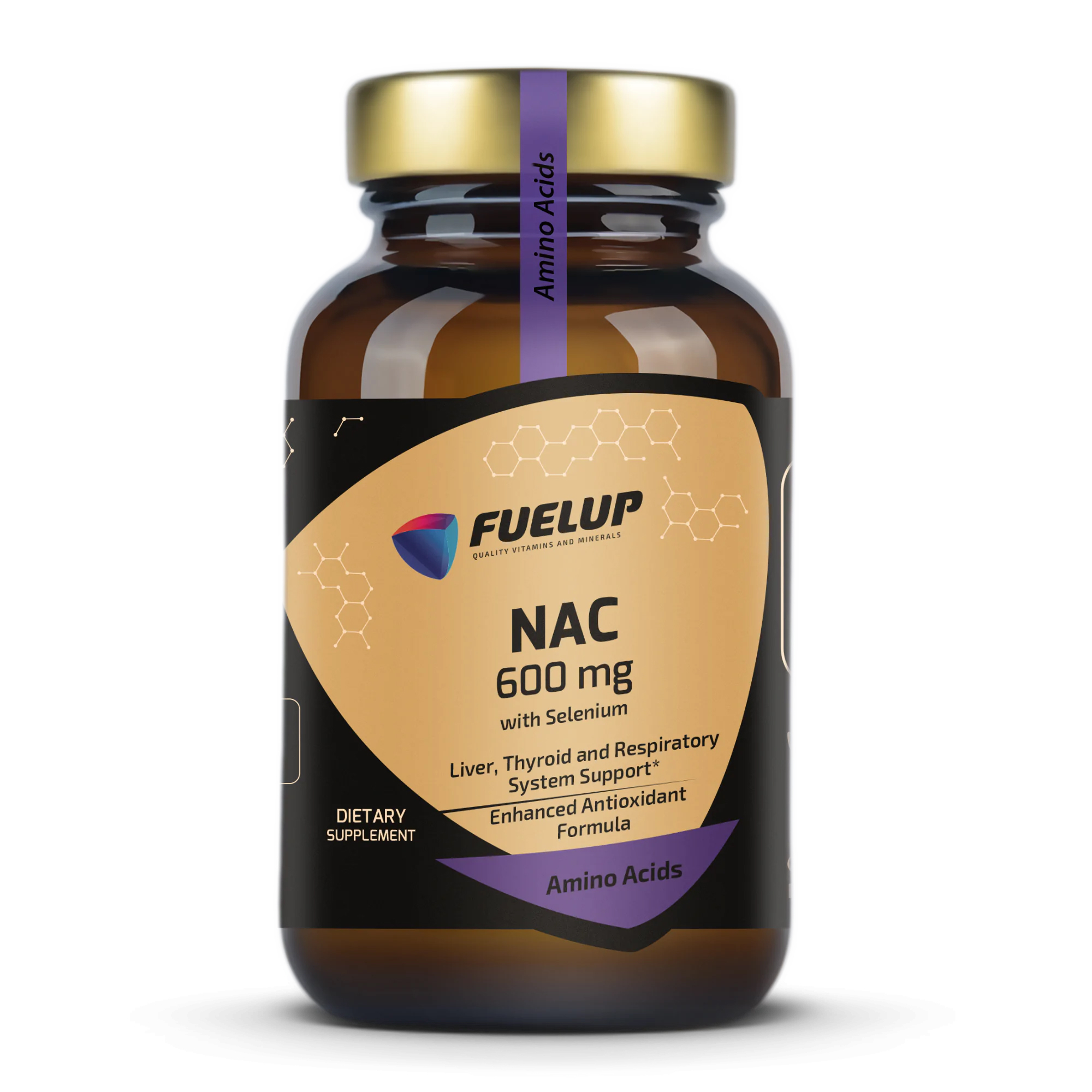 FU-Nac-With-Selenium-600-mg-1 НАК із селеном FUELUP NAC with Selenium 600 мг, Антиоксидантний захист та детоксикація, 60 капсул - Зображення 1