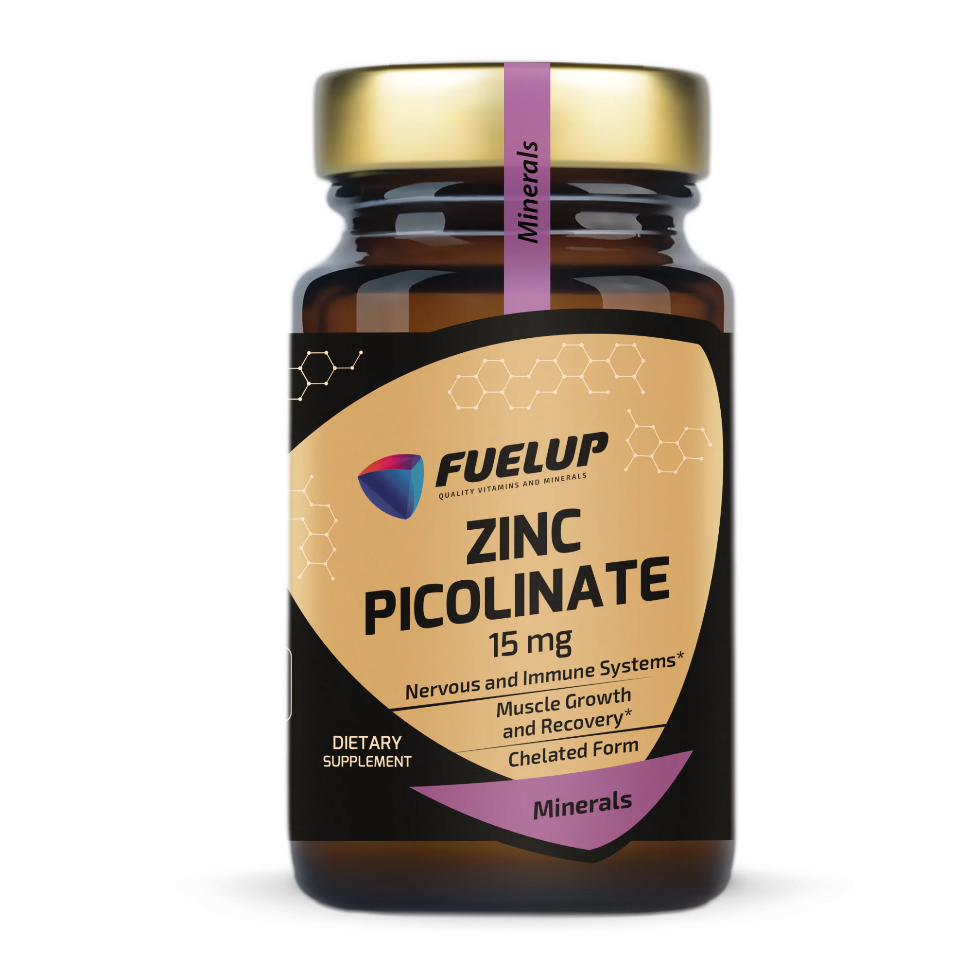 FU-Zinc-Picolinate-15-mg-30-vegcaps_1 Цинк піколінат FUELUP Zinc Picolinate 15 мг, Імунітет та здоров'я шкіри, 30 капсул - Зображення 1