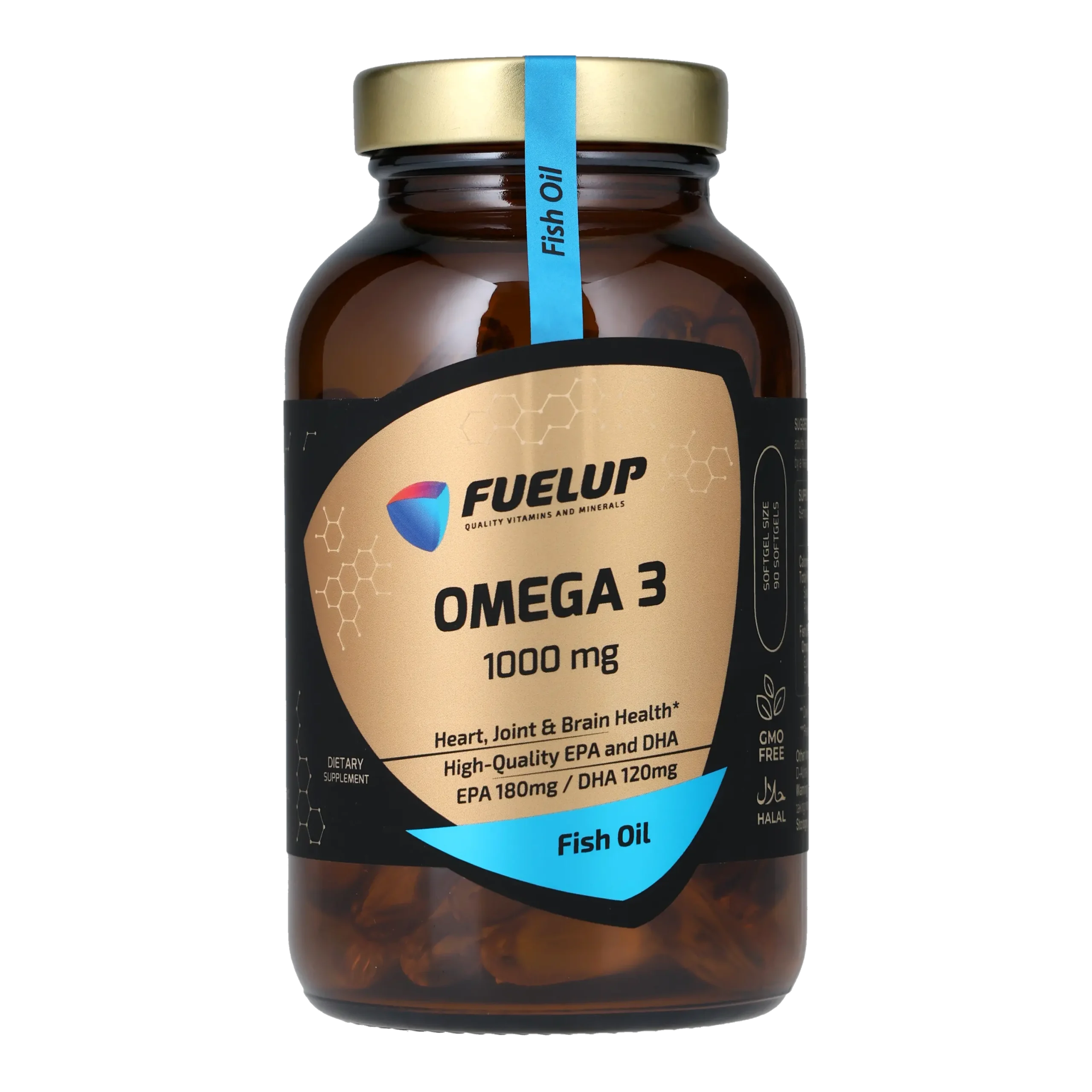 fu-0063_1.webp Омега-3 FUELUP Omega 3 (TG 180/120) 300 мг, Здоров'я серця та мозку, 90 капсул - Зображення 1