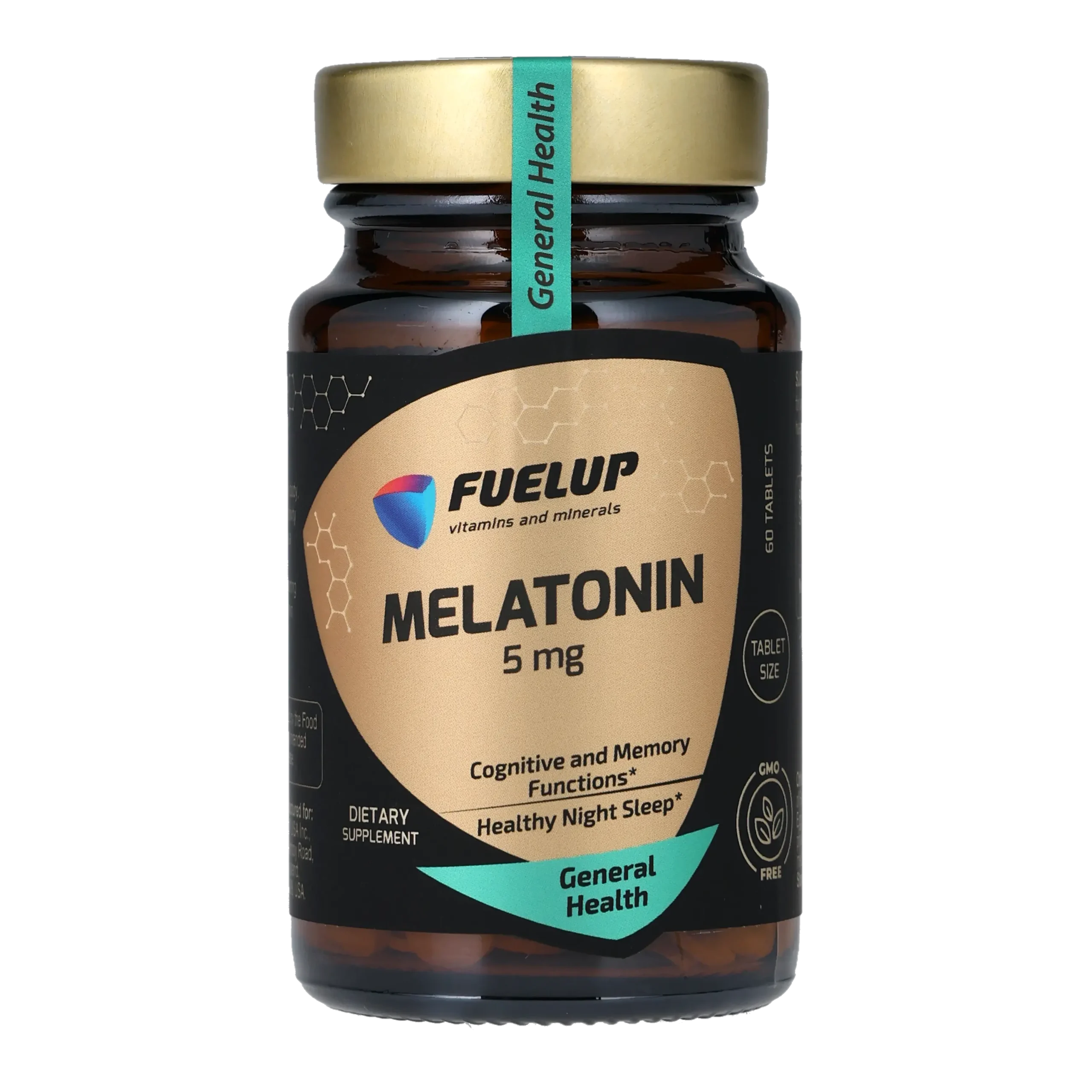 fu-0223_1.webp Мелатонін FUELUP Melatonin 5 мг, Здоровий та глибокий сон, 60 таблеток - Зображення 1