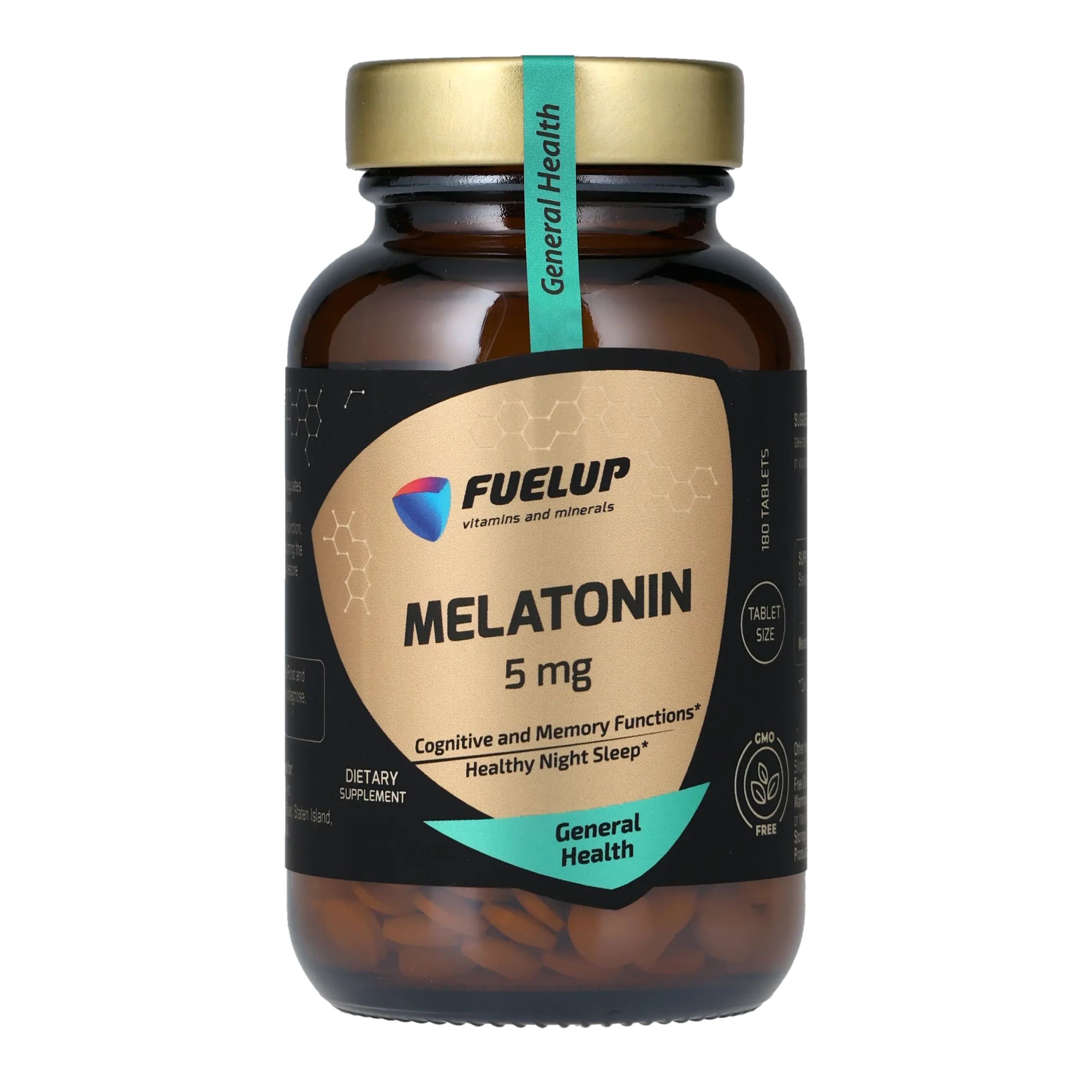 fu-0230_1.webp Мелатонін FUELUP Melatonin 5 мг, Здоровий та глибокий сон, 180 таблеток - Зображення 1