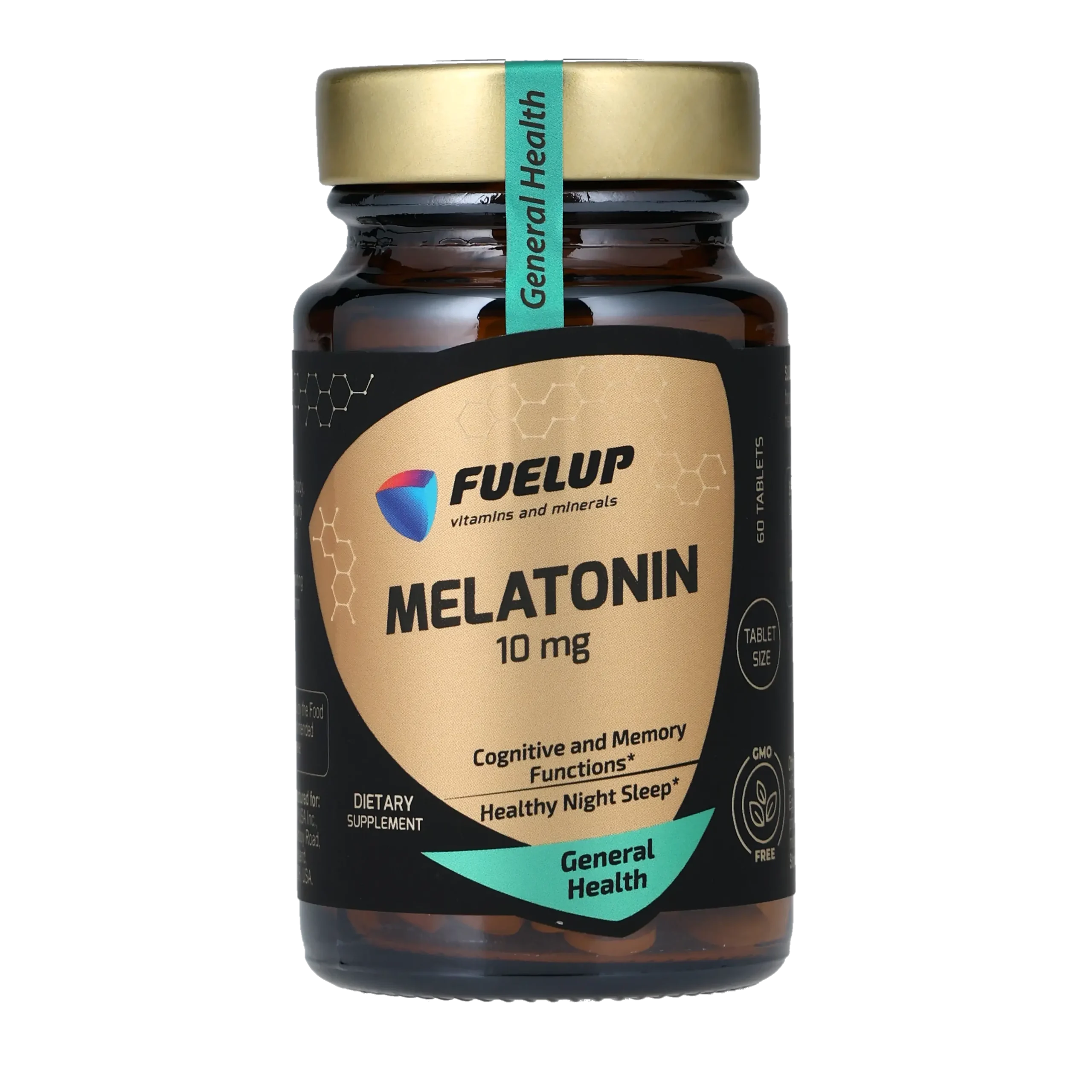 fu-0247_1.webp Мелатонін FUELUP Melatonin 10 мг, Здоровий та глибокий сон, 60 таблеток - Зображення 1