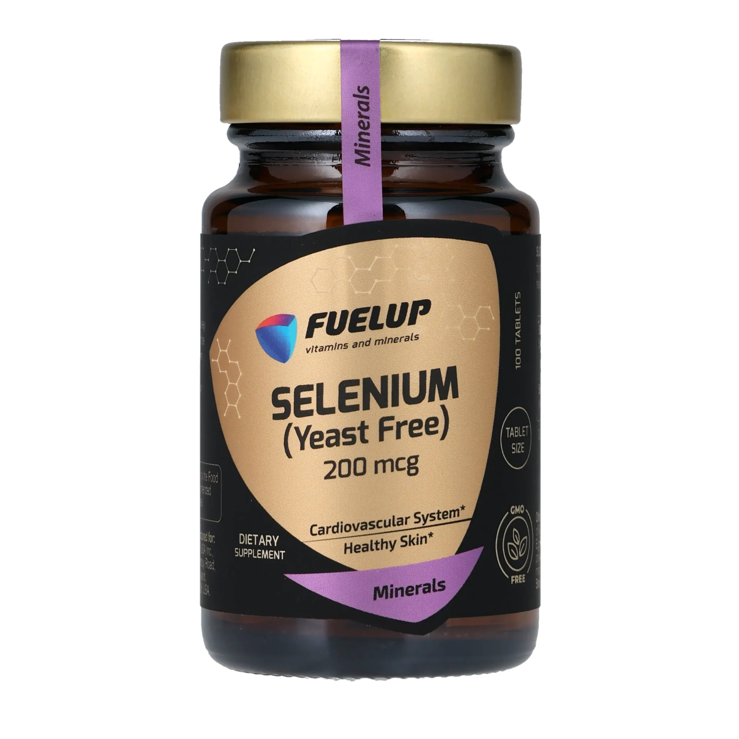 fu-0322_1.webp Селен (без дріжджів) FUELUP Selenium 200 мкг, Підтримка щитоподібної залози та імунітету, 100 таблеток - Зображення 1