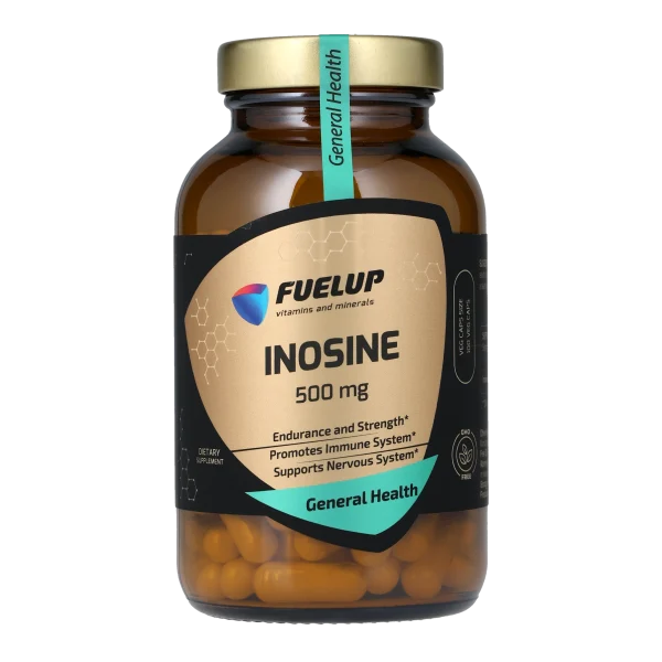 Інозин FUELUP Inosine 500 мг, Енергія та підтримка серця, 100 капсул