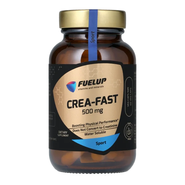 Креатин FUELUP Crea-Fast 500 мг, Витривалість та енергія м'язів, 60 капсул