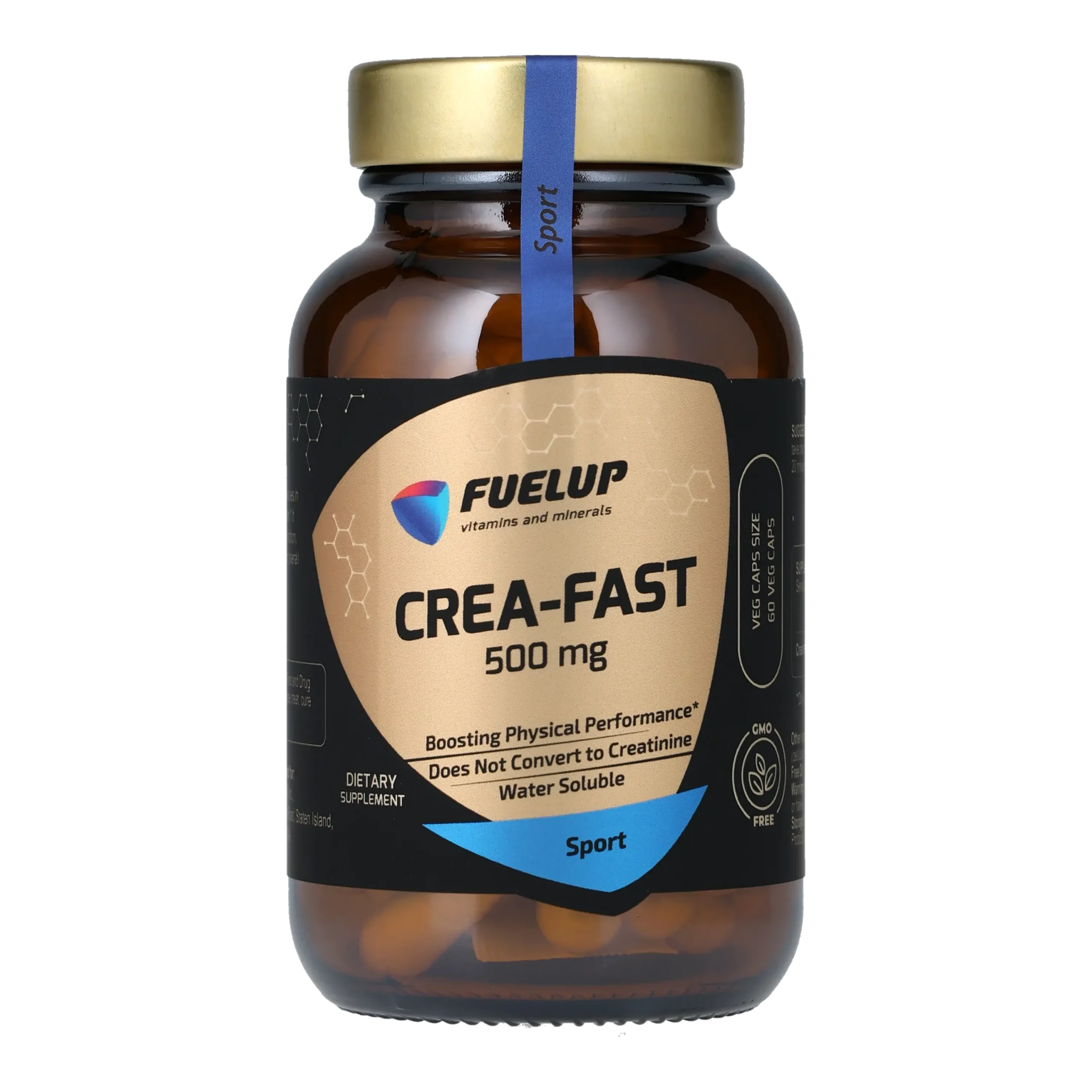 fu-0407_1.webp Креатин FUELUP Crea-Fast 500 мг, Витривалість та енергія м'язів, 60 капсул - Зображення 1