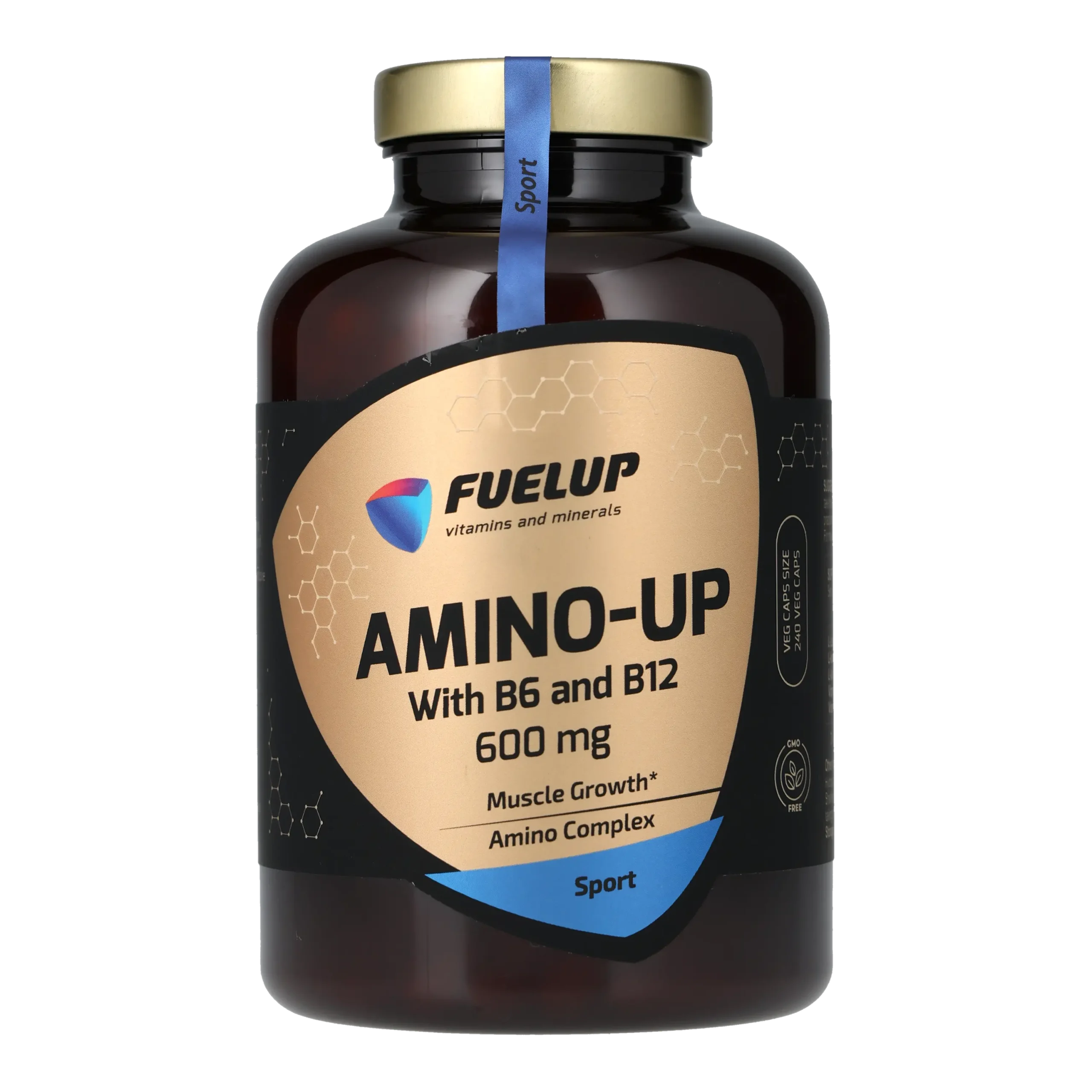 fu-0414_1.webp Амінокислоти FUELUP Amino-Up з B6 та B12 600 мг, Для росту та сили м'язів, 240 капсул - Зображення 1