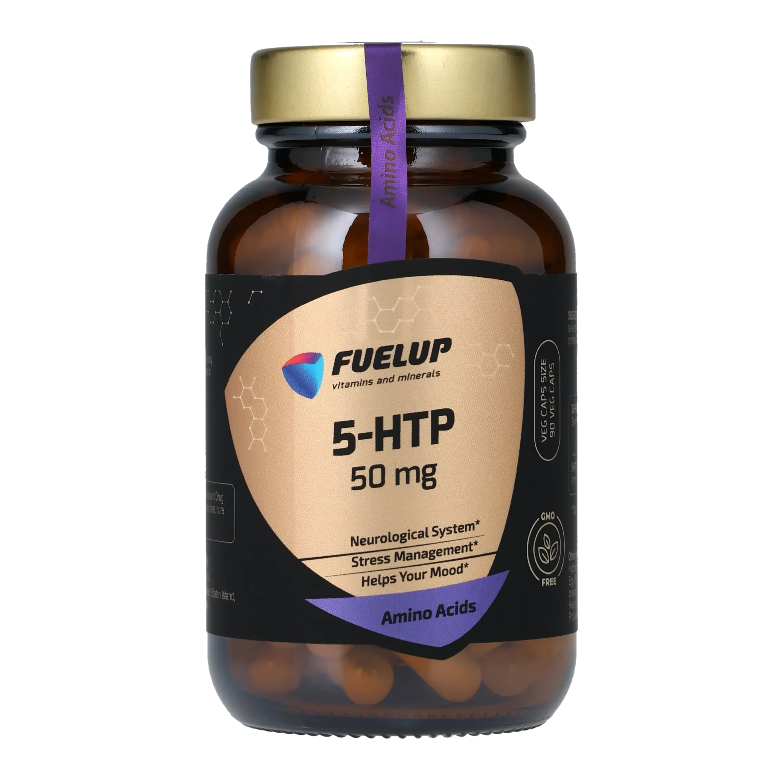 fu-0476_1.webp 5-HTP FUELUP 50 мг, Здоровий сон та гарний настрій, 90 капсул - Зображення 1