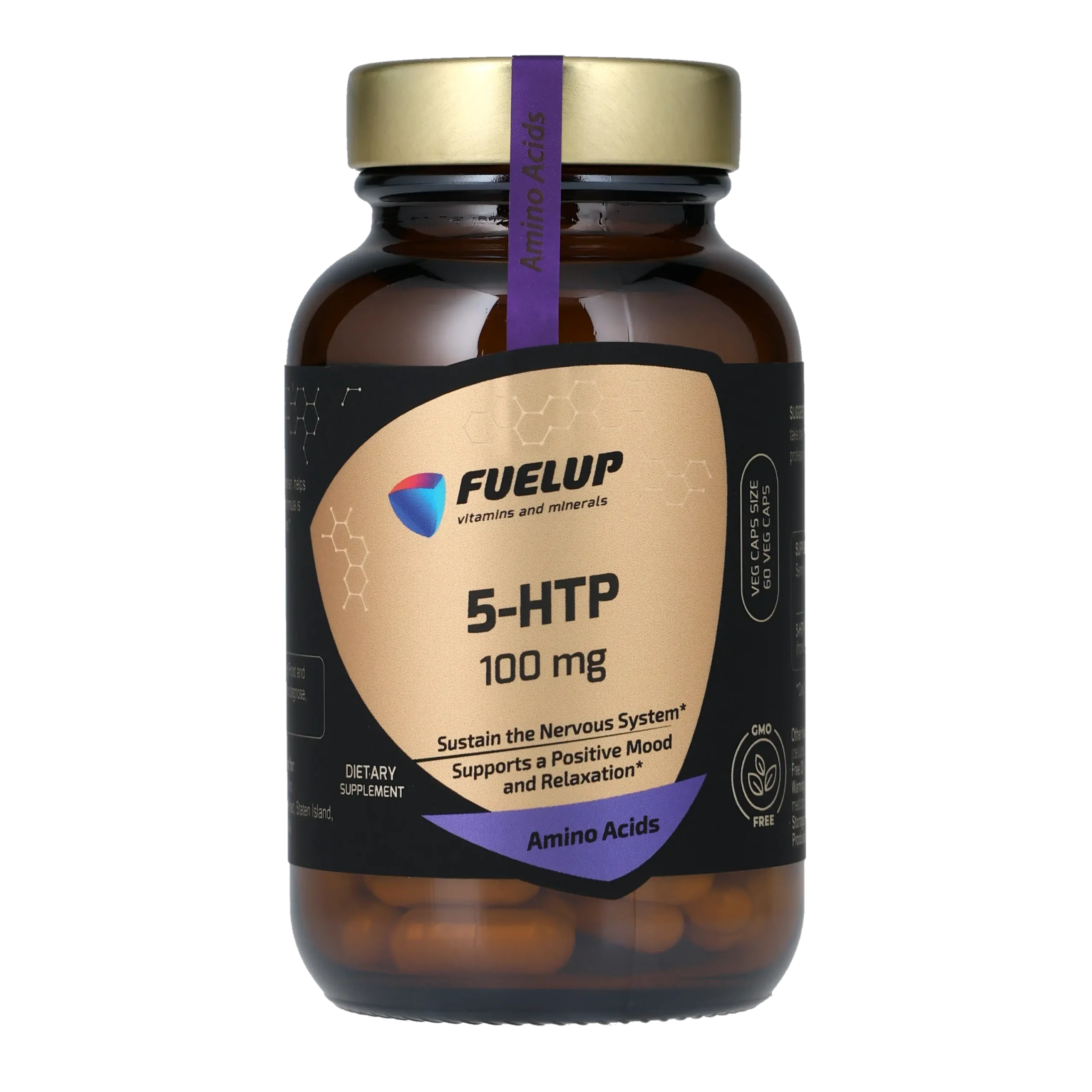 fu-0490_1.webp 5-HTP FUELUP 100 мг, Здоровий сон та гарний настрій, 60 капсул - Зображення 1