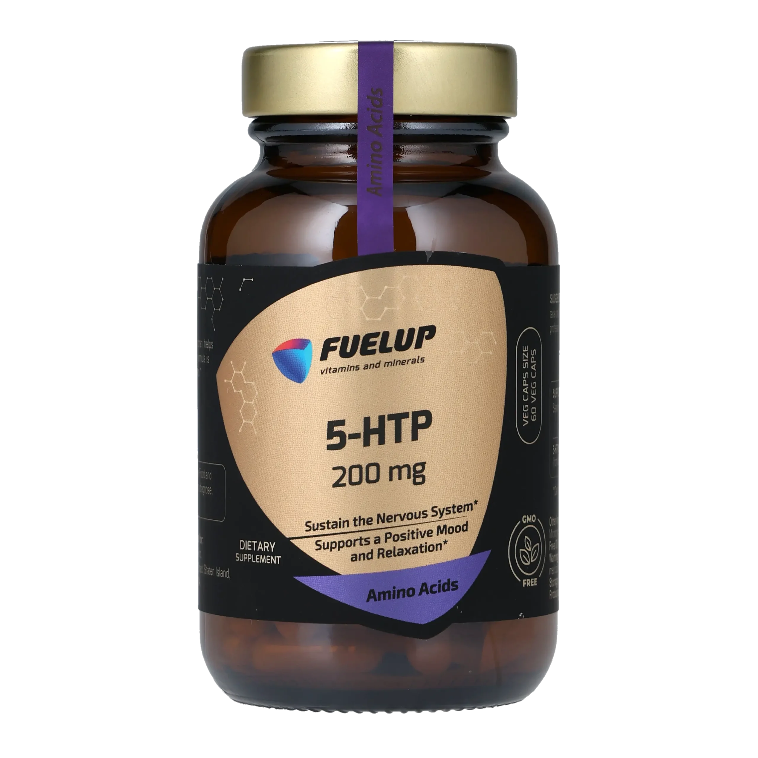 fu-0513_1.webp 5-HTP FUELUP 200 мг, Здоровий сон та гарний настрій, 60 капсул - Зображення 1