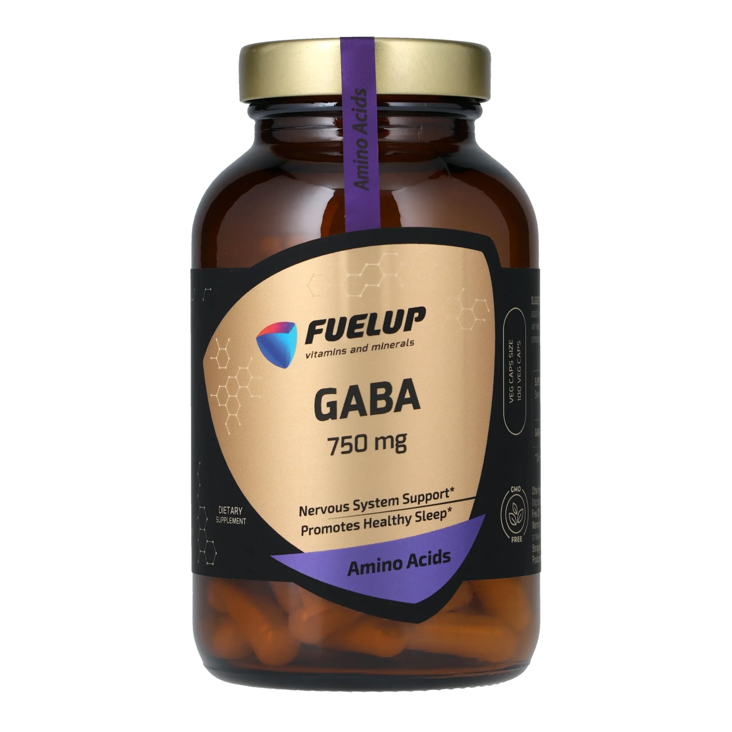 fu-0551_1.webp ГАМК FUELUP GABA 750 мг, Антистрес та розслаблення, 100 капсул - Зображення 1