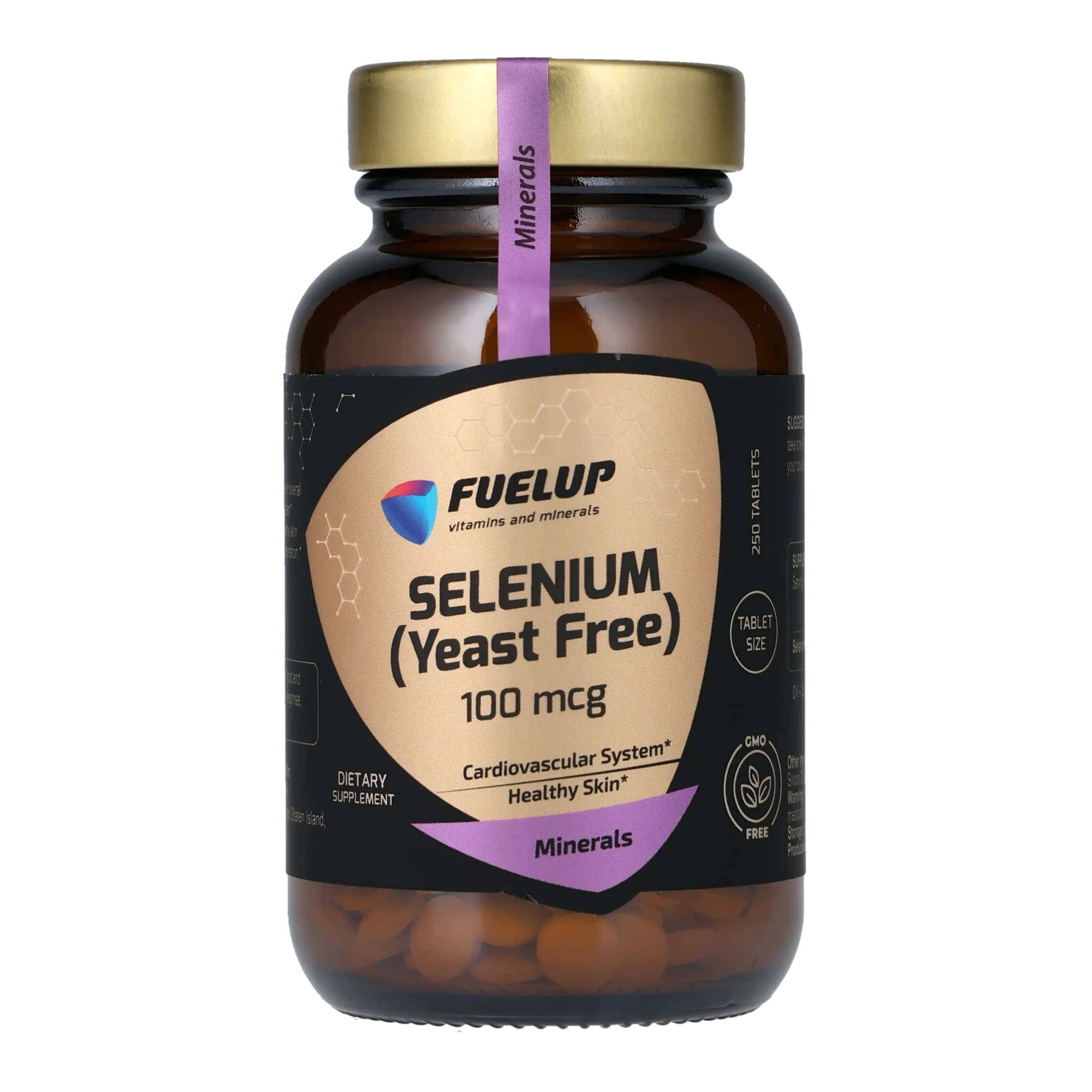 fu-0582_1.webp Селен (без дріжджів) FUELUP Selenium 100 мкг, Підтримка щитоподібної залози та імунітету, 250 таблеток - Зображення 1