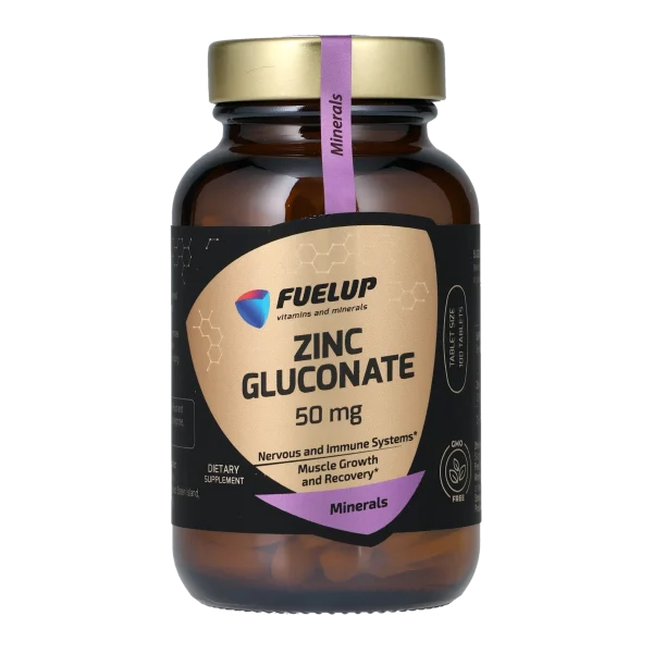 Цинк глюконат FUELUP Zinc Gluconate 50 мг, Імунітет та здоров'я шкіри, 100 таблеток