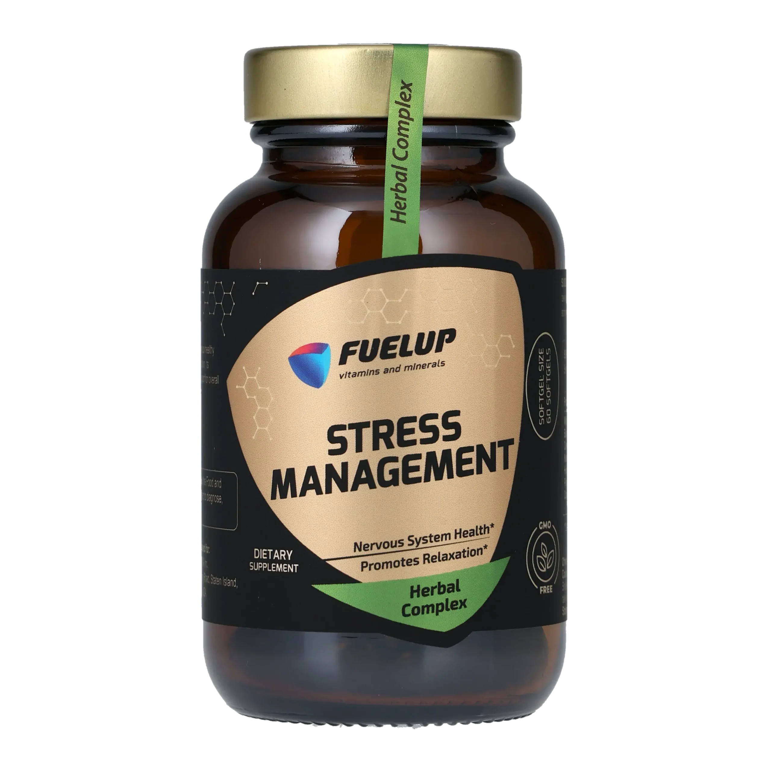fu-0636_1.webp Антистрес комплекс FUELUP Stress Management, Емоційна рівновага та спокій, 60 капсул - Зображення 1