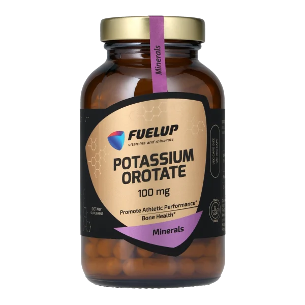 Калій оротат FUELUP Potassium Orotate 100 мг, Підтримка серця та обміну речовин, 120 капсул
