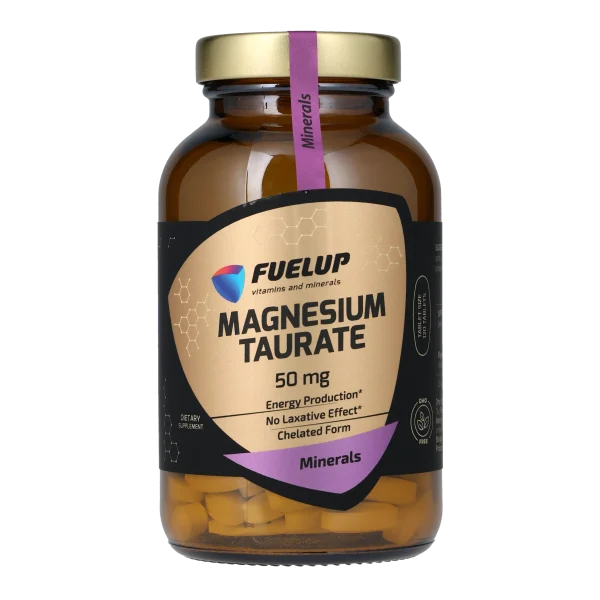 Магній таурат FUELUP Magnesium Taurate 50 мг, Підтримка серця та нервової системи, 120 таблеток