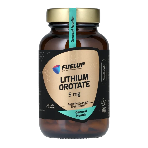 Літій оротат FUELUP Lithium Orotate 5 мг, Емоційна рівновага та антистрес, 60 капсул