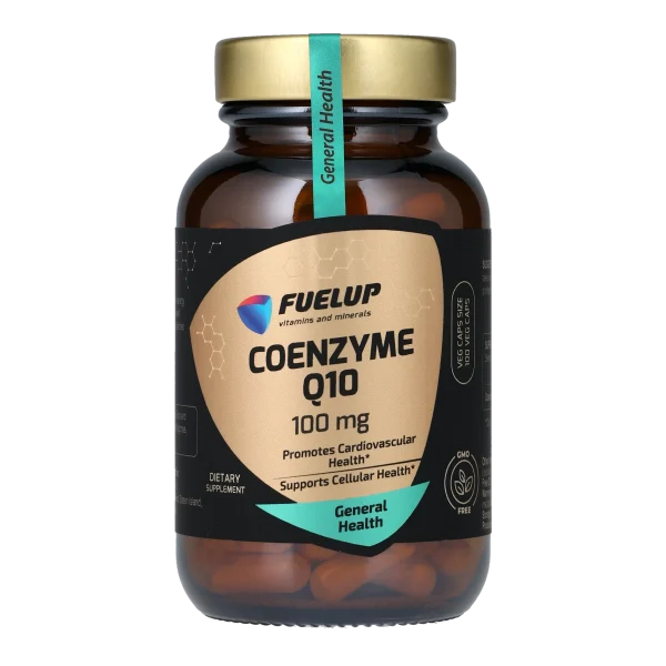Коензим Q10 FUELUP Coenzyme Q10 100 мг, Підтримка серця та клітинна енергія, 100 капсул