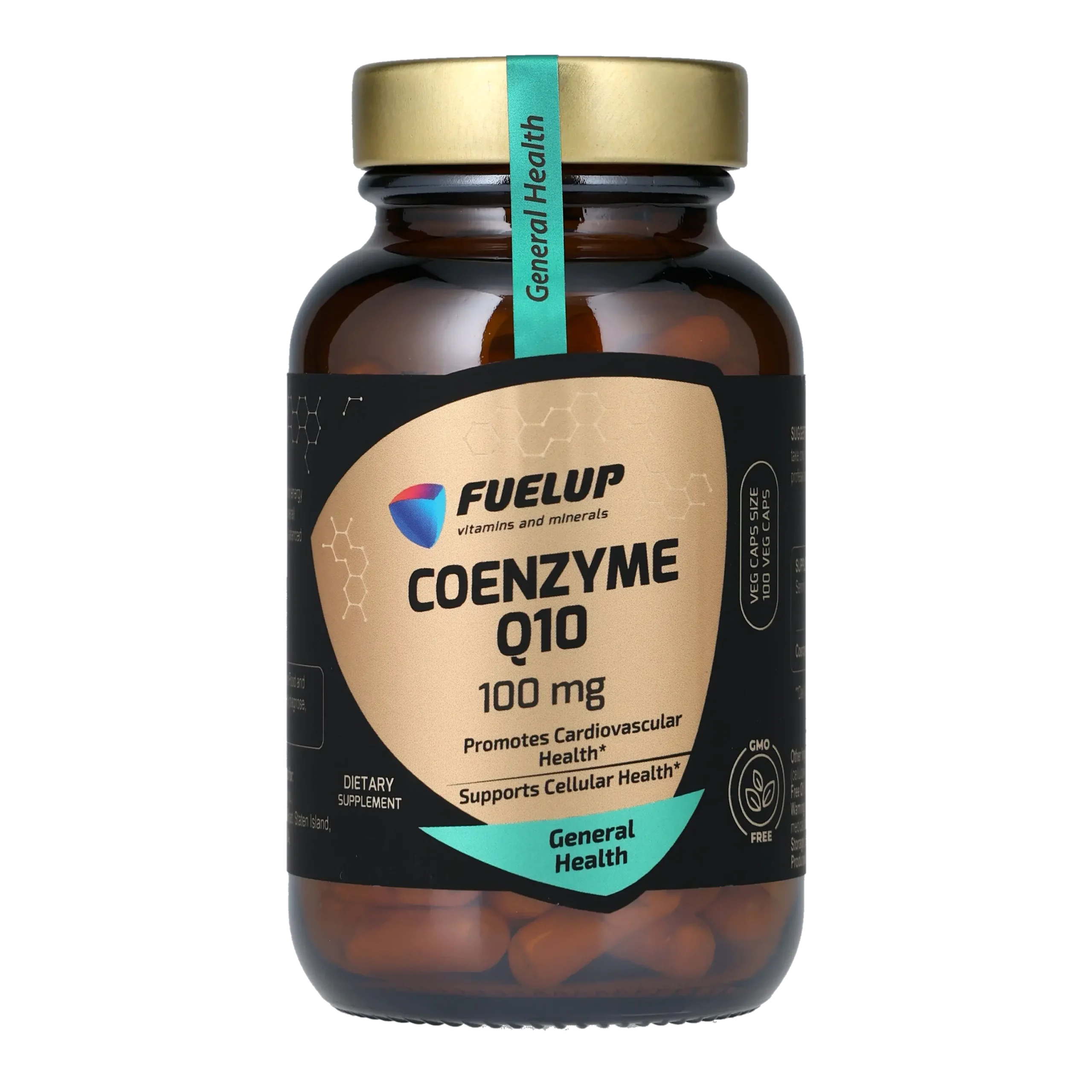 fu-1145_1.webp Коензим Q10 FUELUP Coenzyme Q10 100 мг, Підтримка серця та клітинна енергія, 100 капсул - Зображення 1