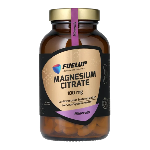 Магній цитрат FUELUP Magnesium Citrate 100 мг, Антистрес та підтримка м'язів, 120 таблеток