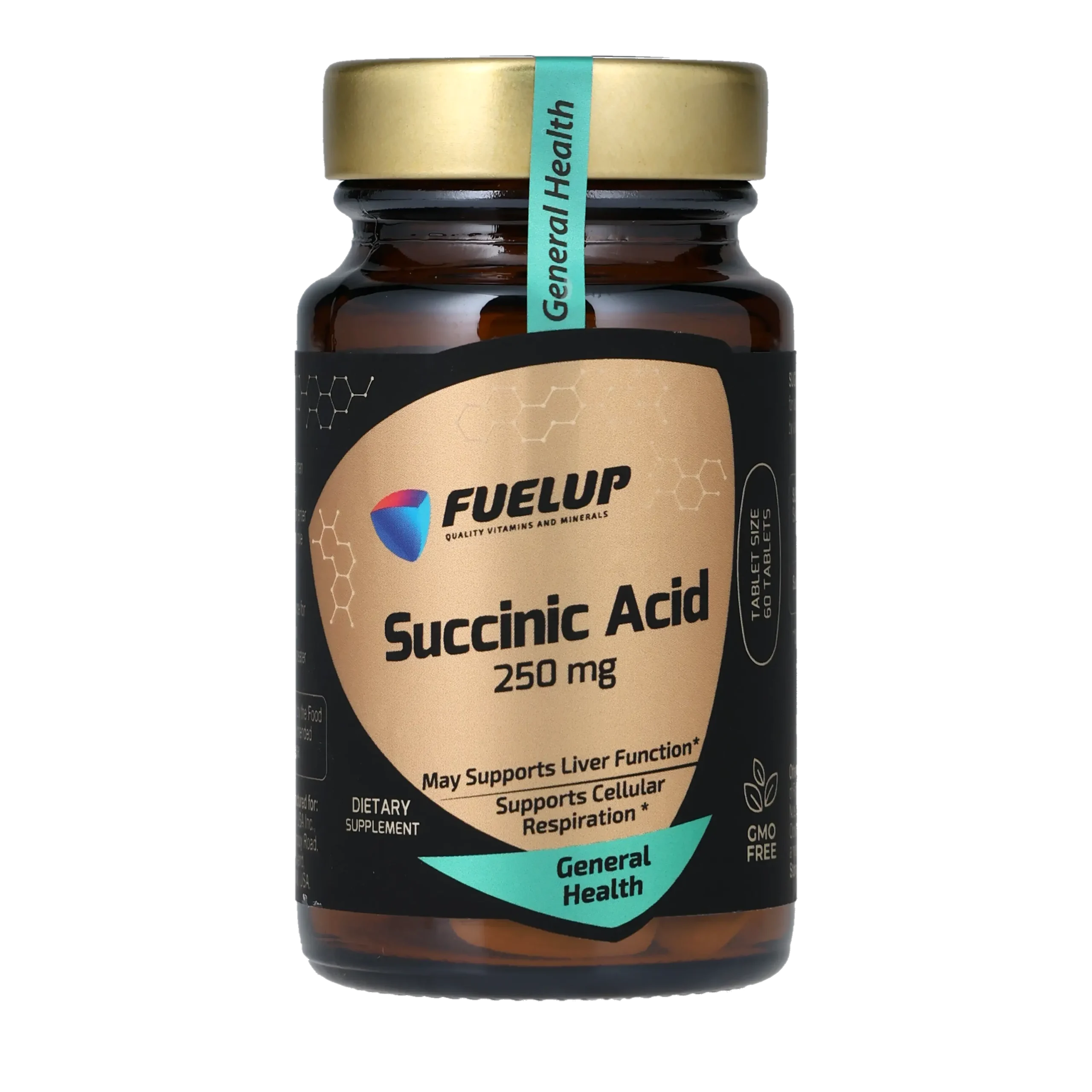 fu-1275_1.webp Бурштинова кислота FUELUP Succinic Acid 250 мг, Клітинна енергія та детокс, 60 таблеток - Зображення 1