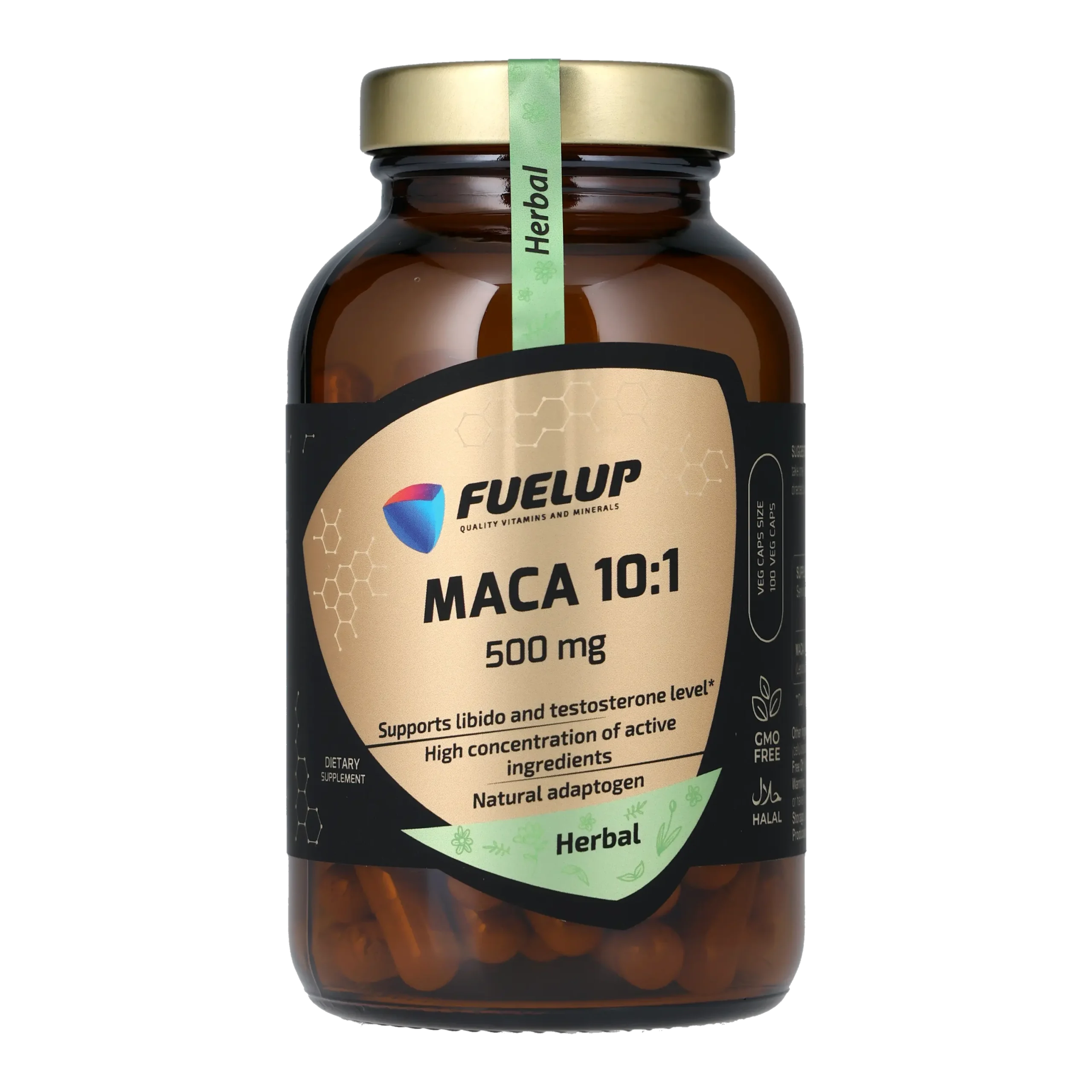 fu-1374_1.webp Мака перуанська FUELUP MACA 10:1 500 мг, Енергія та життєвий тонус, 100 капсул - Зображення 1