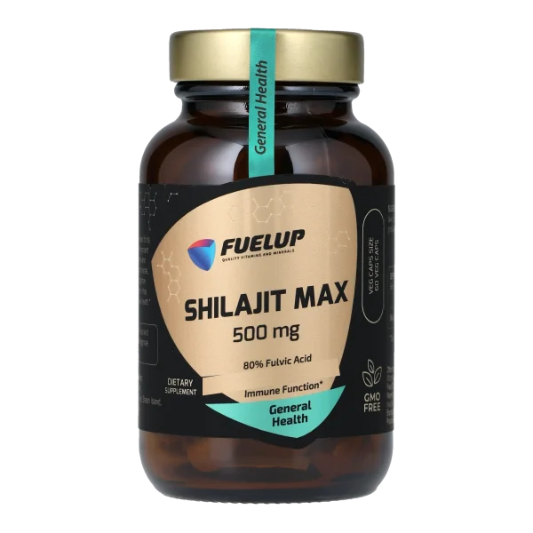 Мумійо FUELUP Shilajit MAX 500 мг, 80% фульвової кислоти, 60 капсул
