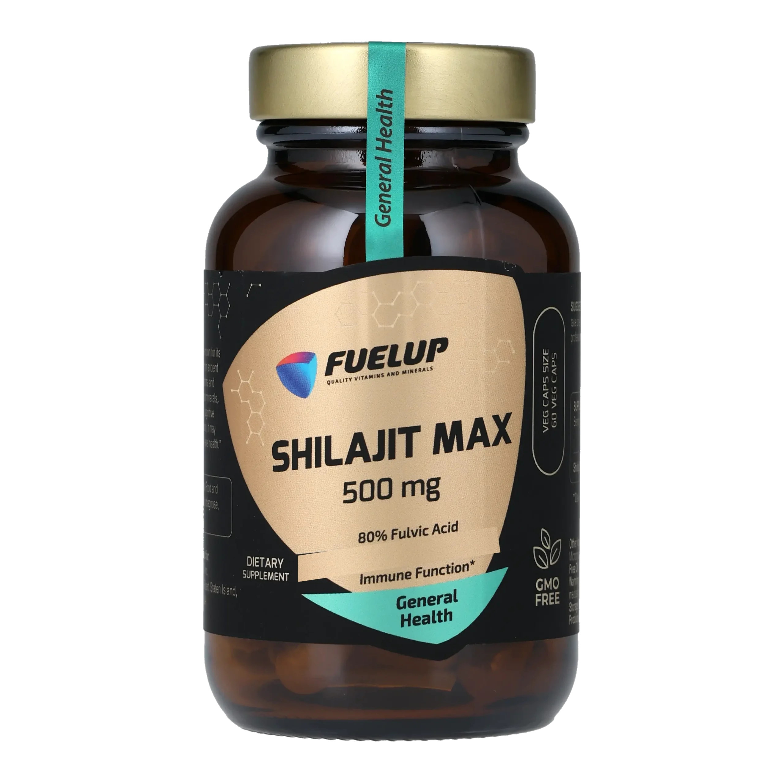 fu-1329_1-edited Мумійо FUELUP Shilajit MAX 500 мг, 80% фульвової кислоти, 60 капсул - Зображення 1